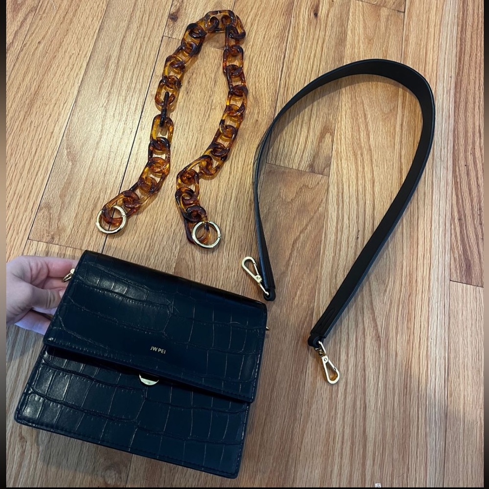 JW PEI envelope cross body bag with two straps